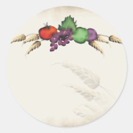 Fruchtveg aus meinem Küchengeschenkstock gestriche Runder Aufkleber