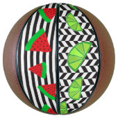 Fruchtwatermelon Streifen Limon Herringbone Basket Basketball (Vertikal)