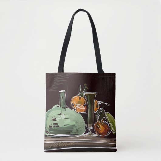 Fruchtwein-Grüne Vase mit Expressionist Tasche (Vorderseite)