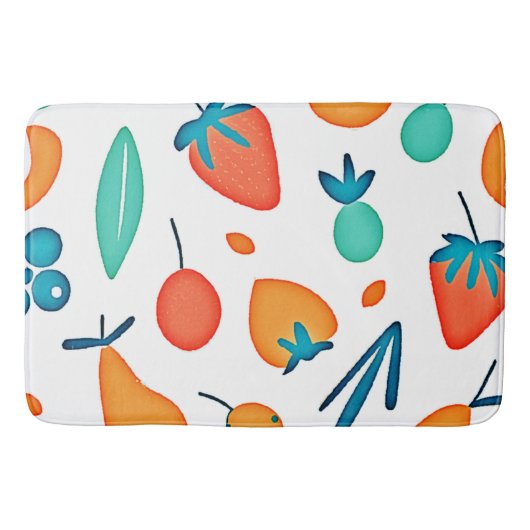 FruchtWhimsy: Verspieltes Muster Badematte (Vorderseite)
