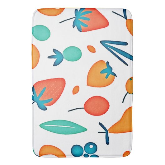 FruchtWhimsy: Verspieltes Muster Badematte (Vorderseite Vertikal)