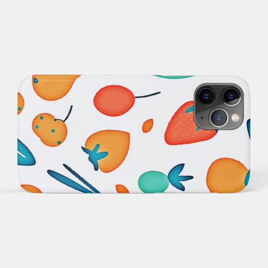 FruchtWhimsy: Verspieltes Muster Case-Mate iPhone Hülle (Rückseite (Horizontal))