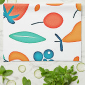 FruchtWhimsy: Verspieltes Muster Geschirrtuch (Gefaltet)