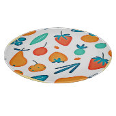 FruchtWhimsy: Verspieltes Muster Schneidebrett (Ecke)