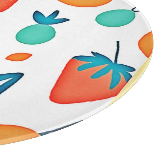 FruchtWhimsy: Verspieltes Muster Schneidebrett (Ecke)