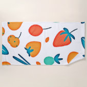 FruchtWhimsy: Verspieltes Muster Strandtuch (Vorderseite)