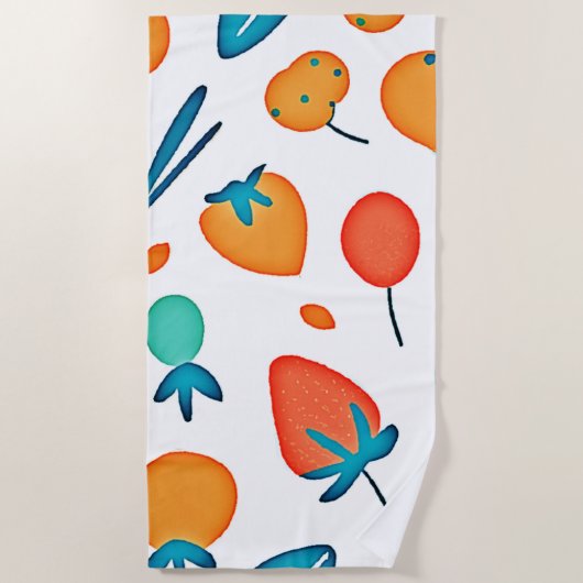 FruchtWhimsy: Verspieltes Muster Strandtuch (Vorderseite)