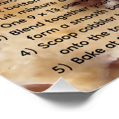 Fruchtwürfelrezeptur Poster (Ecke)