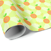 Fruchtzitrus Grapefruits Wrapping Paper Geschenkpapier (Rolleneckpunkt)
