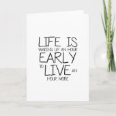 Früh geweckt - Motivationstipps Karte (Vorderseite)