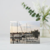 Früh Morgen am Edenton Marina Postkarte (Stehend Vorderseite)