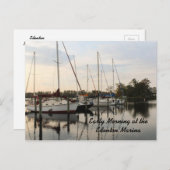 Früh Morgen am Edenton Marina Postkarte (Vorne/Hinten)