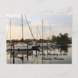 Früh Morgen am Edenton Marina Postkarte