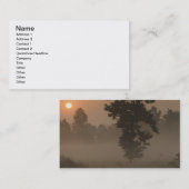 Früh Morgen, aufgehende Sonne und Erdnebel Visitenkarte (Vorne/Hinten)