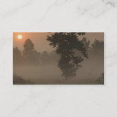 Früh Morgen, aufgehende Sonne und Erdnebel Visitenkarte (Rückseite)