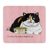 Früh Morgen Hunger Kitty Schneidebrett (Vorderseite)