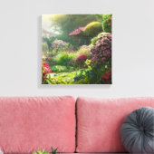 Früh Morgen im Garten Leinwanddruck (Insitu (Wohnzimmer))