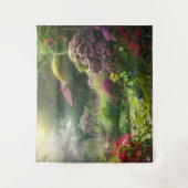 Früh Morgen im Garten Wandteppich (Vorderseite)