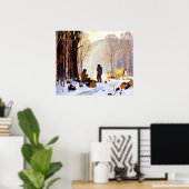 Früh Morgen im Wald Poster (Heimbüro)