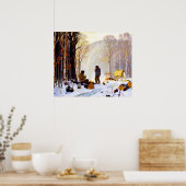 Früh Morgen im Wald Poster (Küche)