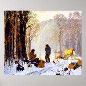 Früh Morgen im Wald Poster (Vorne)