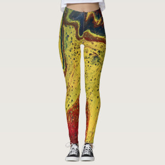 Früh morgens 1 goldene Abstrakte Leggings