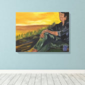 Früh morgens, allein auf dem Fluss Sarr Leinwanddruck (Insitu (Holzboden))