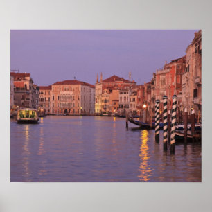 Früh morgens Grand Canal Tour, Venedig, Italien Poster