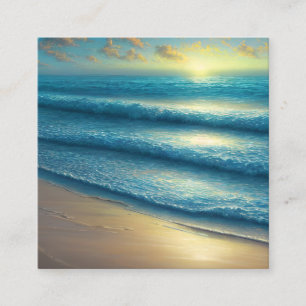 Früh morgens Sonnenaufgang über einem veralteten S Quadratische Visitenkarte