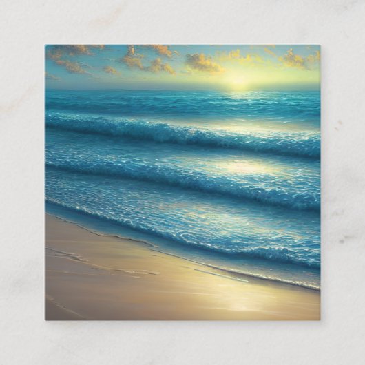 Früh morgens Sonnenaufgang über einem veralteten S Quadratische Visitenkarte (Vorderseite)