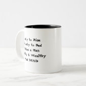 Früh steigen zweifarbige tasse (Vorderseite Links)