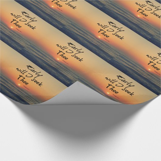 Früh werde ich den Sonnenaufgang des Bibelverses i Geschenkpapier (Ecke)