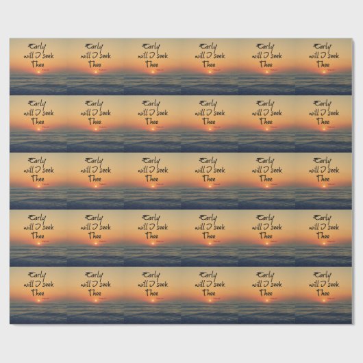 Früh werde ich den Sonnenaufgang des Bibelverses i Geschenkpapier (Flach)