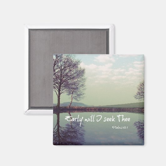 Früh will ich das Bibelverse suchen Magnet (Vorderseite/Rückseite)