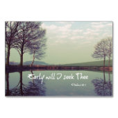 Früh will ich das Bibelverse suchen Tischnummer (Vorderseite)