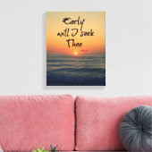 Früh will ich die Bibel Verse mit dem Ozean suchen Leinwanddruck (Insitu (Wohnzimmer))
