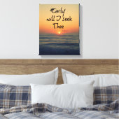 Früh will ich die Bibel Verse mit dem Ozean suchen Leinwanddruck (Insitu (Schlafzimmer))