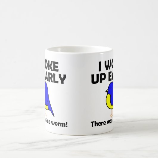Frühaufsteher erhält den Wurm aufwachte früh Kaffeetasse (Mittel)