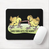 Frühaufsteher erhält den Wurm Mousepad (Mit Mouse)