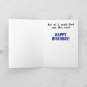 Frühaufsteher-humorvolle Geburtstags-Karte Karte (Innenseite)