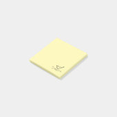 Frühaufsteher-Stift-Linienkunstzeichnung Post-it Klebezettel (angewinkelt)