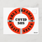 Frühbehandlung Rette Leben Postkarte (Rückseite)