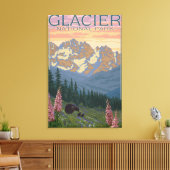 Frühblumen - Glacier National Park, MT Leinwanddruck (Insitu (Wohnzimmer))