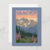 Frühblumen - Glacier National Park, MT Postkarte (Vorne/Hinten)