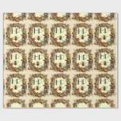 FRÜHBLUMEN HONEY BIE / RINDFLEISCHMONOGRAMM GESCHENKPAPIER (Flach)