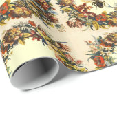 FRÜHBLUMEN HONEY BIE / RINDFLEISCHMONOGRAMM GESCHENKPAPIER (Rolleneckpunkt)