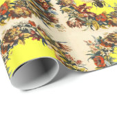 FRÜHBLUMEN HONEY BIE / RINDFLEISCHMONOGRAMM GESCHENKPAPIER (Rolleneckpunkt)