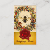 FRÜHBLUMEN HONEY BIETET ROTES WAX-SIEGEL VISITENKARTE (Rückseite)