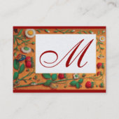 FRÜHBLUMEN, STRAWBERRIEN UND SCHALTFLÄDEN VISITENKARTE (Rückseite)