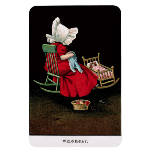 Frühe 1900er Mittwoch Sunbonnet Sue Magnet